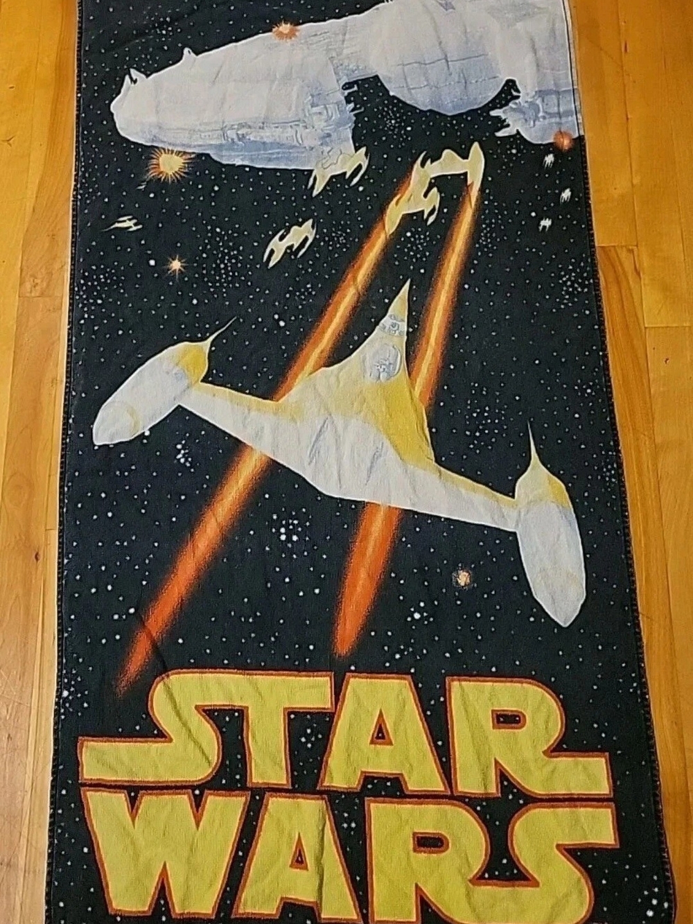 Star Wars Episode 1 Naboo Starfighter Beach Towel 55"x27" 1999 Good Used Cond